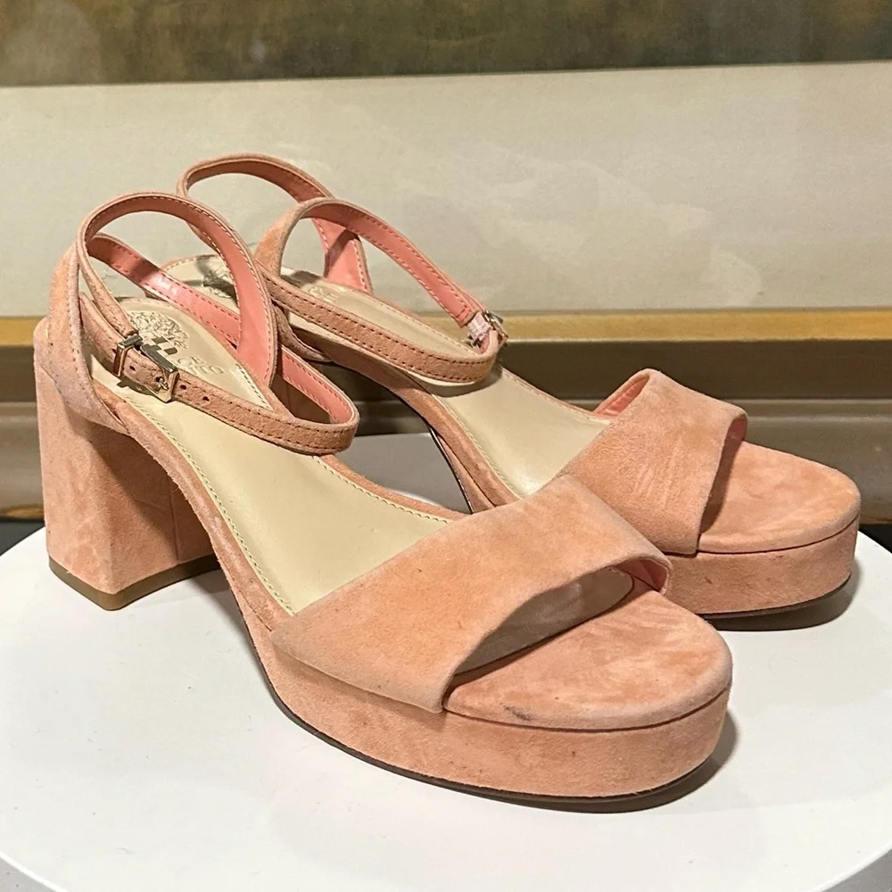 Women’s Suede Block Heel Slingback Sandal - Pink